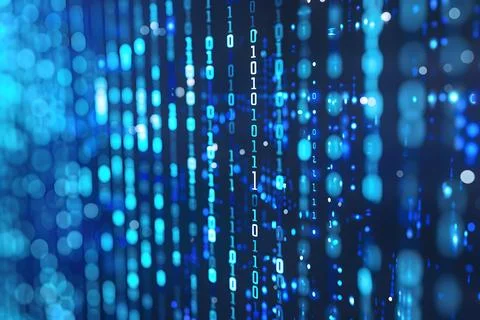 Abstract digital data stream background Stock Photos