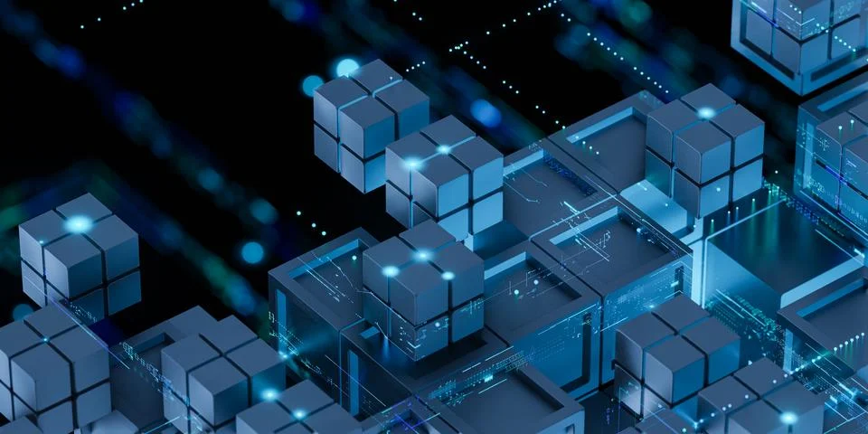 Abstract Digital Data Stream Background Stock Photos