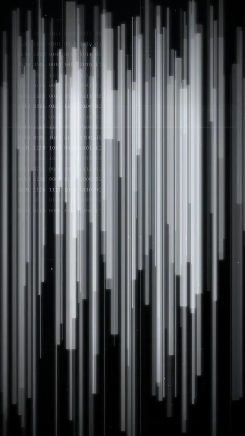 Abstract Digital Data Stream with Binary Code Background Stock Footage 335342858