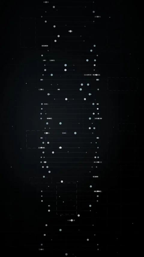 Abstract Digital Data Stream Binary Code Background Stockbeeldmateriaal 335343497