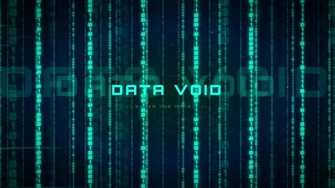 Abstract Digital Data Stream with Binary Code Falling in Cyan and Dark Blue Stock Footage 336774861