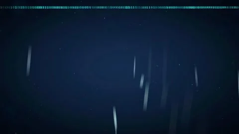 Abstract Digital Data Stream with Binary Code and Glowing Light Particles on Stock Footage 336780109