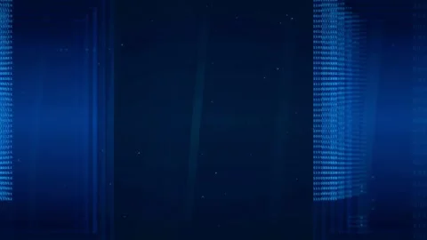 Abstract Digital Data Stream with Binary Code and Glowing Blue Light in Stock Footage 339321677