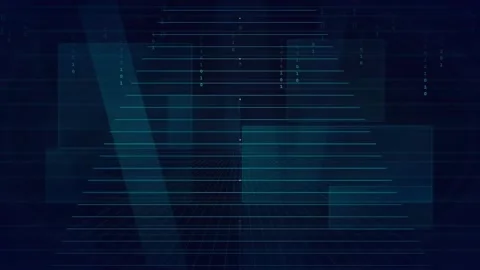 Abstract Digital Data Stream with Blue Glowing Lines and Futuristic Technology Stock Footage 339323691