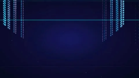Abstract Digital Data Stream with Blue Glowing Binary Code and Futuristic Stock Footage 339326185