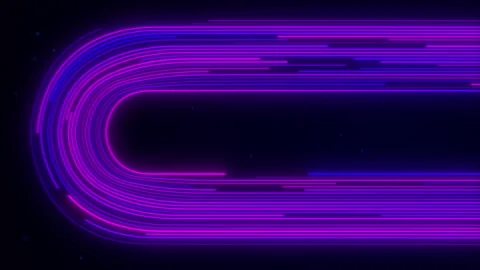 Abstract Digital Data Stream, Circular Big Data Light Speed Flow Stock Footage 336834231