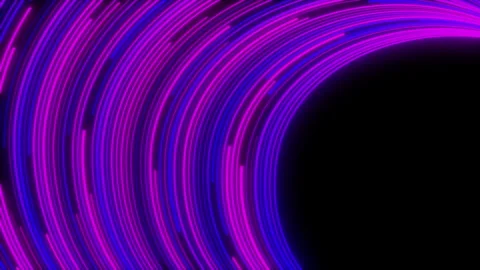 Abstract Digital Data Stream, Circular Big Data Light Speed Flow Stock Footage 336834333