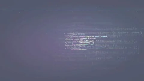 Abstract Digital Data Stream with Floating Computer Code and Glitch Effects on Stock Footage 339972053