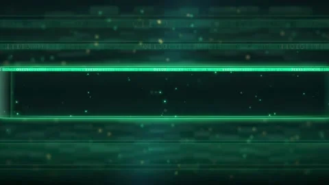 Abstract digital data stream with flowing binary code and glowing green light Stock Footage 341834069