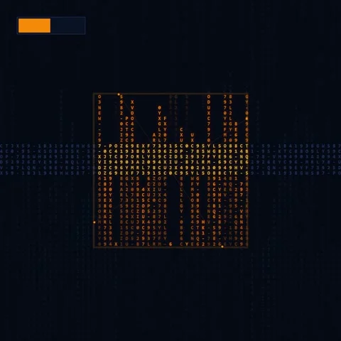 Abstract Digital Data Stream Flowing on Dark Background with Futuristic Grid Stock Footage 346284029