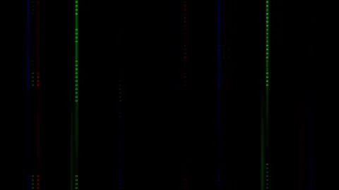 Abstract digital data stream with glowing red green and blue elements Stock Footage 322118403