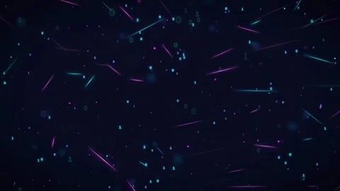 Abstract Digital Data Stream with Glowing Binary Code and Fast Moving Light Stock Footage 336777760