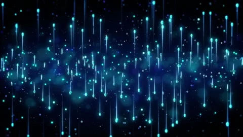 Abstract Digital Data Stream with Glowing Particles Stock-Footage 337805874