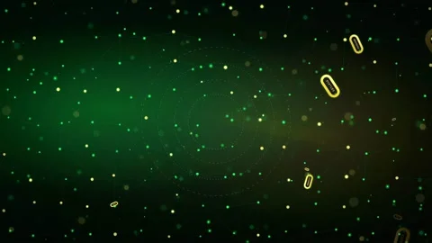 Abstract Digital Data Stream with Glowing Green Particles and Futuristic HUD Stock Footage 339316504