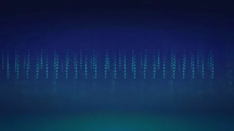 Abstract digital data stream with glowing blue binary code particles moving on Stock Footage 339320649