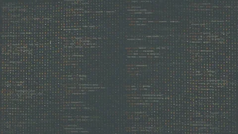 Abstract Digital Data Stream with Glowing Particles and Binary Code on Dark Stock Footage 339961624