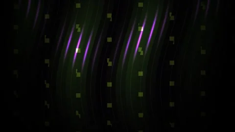 Abstract Digital Data Stream with Glowing Purple Light Streaks and Matrix S.. Stock Footage 340493437