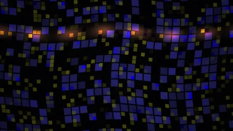 Abstract Digital Data Stream with Glowing Particles and Geometric Grid Patt.. Stock Footage 341776995