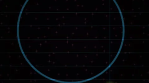Abstract Digital Data Stream with Glowing Circular Interface and Particle M.. Stock Footage 341779248