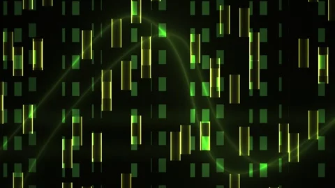 Abstract Digital Data Stream with Glowing Green Matrix Code and Dynamic Lig.. Stock Footage 341779312