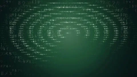 Abstract digital data stream with glowing green binary code forming circular 스톡 동영상 343159844