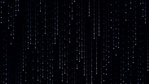 Abstract digital data stream lines flowing against black background for fut.. Stock Footage 337162435