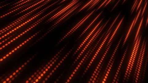 Abstract digital data stream orange background pattern of flying circles. Stock Footage 255519219