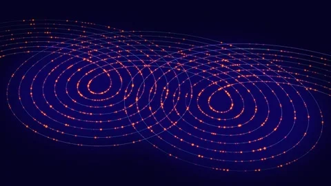 Abstract digital data stream of quantum computing. Big data. Cyberspace of .. Stock Footage 332158200