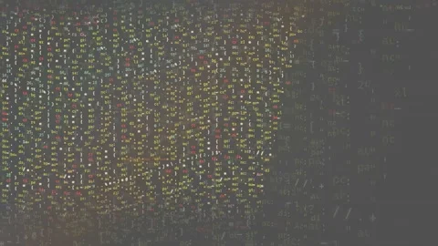 Abstract Digital Data Stream with Scrolling Computer Code and Binary Numbers on Stock Footage 339949826