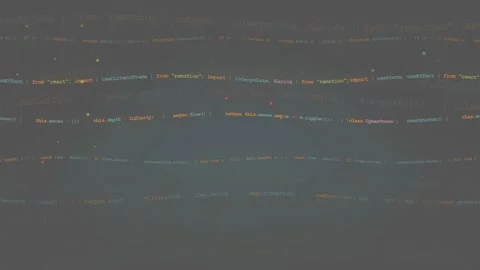 Abstract Digital Data Stream with Scrolling Computer Code and Glowing Particles Stock Footage 339950666
