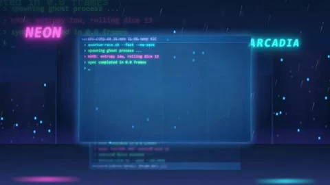 Abstract digital data stream with scrolling computer code and futuristic Stock Footage 343161993