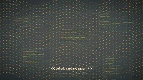 Abstract Digital Data Stream with Wavy Particle Lines and Floating Computer Stock Footage 339959000