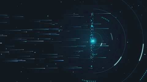 Abstract digital data streams in motion with futuristic technological inter.. Stock Footage 340753164