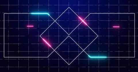 Abstract digital data technology animated futuristic background. Transferri.. 스톡 일러스트