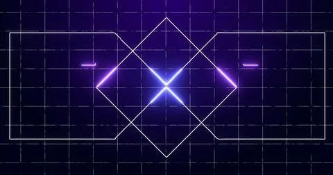 Abstract digital data technology animated futuristic background. Transferri.. Stock Illustration
