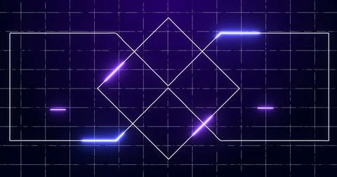 Abstract digital data technology animated futuristic background. Transferri.. Stock Illustration