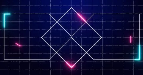 Abstract digital data technology animated futuristic background. Transferri.. Stock Illustration