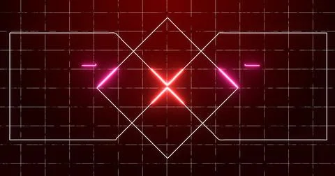 Abstract digital data technology animated futuristic background. Transferri.. Stock Illustration