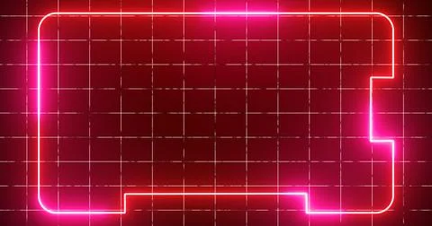 Abstract digital data technology cool neon animated background. Transferrin.. Stock Illustration