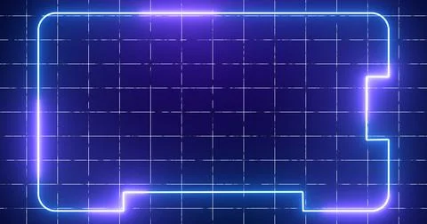 Abstract digital data technology cool neon animated background. Transferrin.. Stock Illustration