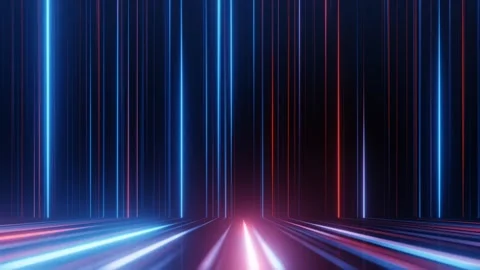 Abstract digital data transfer with colorful vertical lines on black background. Видео 273522129