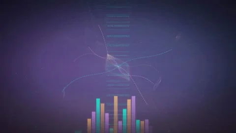 Abstract Digital Data Visualization with Animated Bar Charts and Glowing Stock Footage 339317849