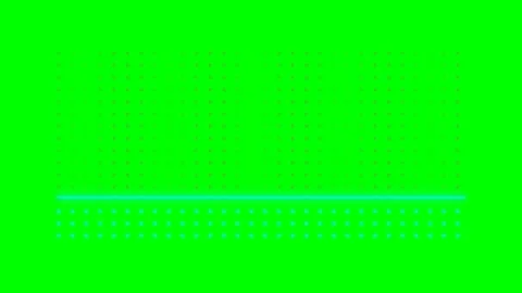 Abstract digital data visualization with blue glowing line on green screen Stock Footage 340266881
