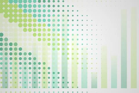 Abstract digital data visualization with colorful bars and dots Stock Photos