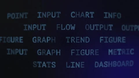 Abstract digital data visualization with dynamic text elements, highlightin.. Stock Footage 308387419