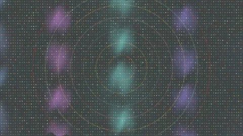 Abstract Digital Data Visualization with Glowing Purple and Teal Light Stock Footage 339960474