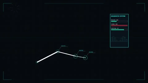 Abstract digital data visualization glowing blue futuristic network technol.. Stock Footage 344640562