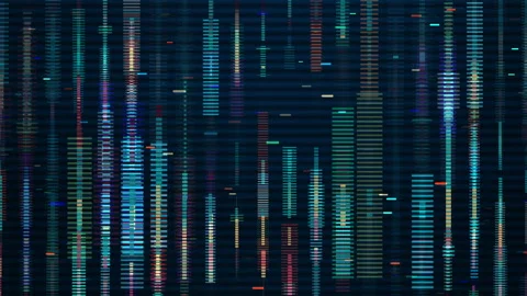 Abstract Digital Data Visualization Lines and Colorful Patterns Stock Footage 311643145