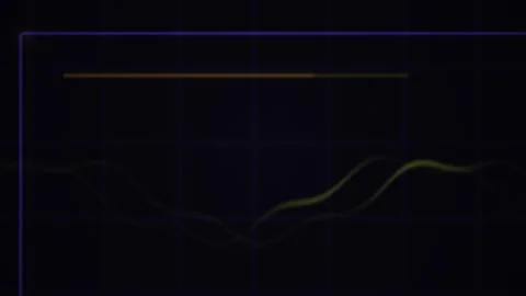 Abstract Digital Data Visualization with Moving Waveform Lines on Dark Back.. Stock Footage 340493908