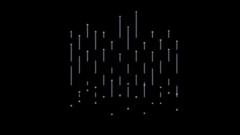 Abstract digital data visualization with moving light grey lines and dots o.. Stock-Footage 344353311